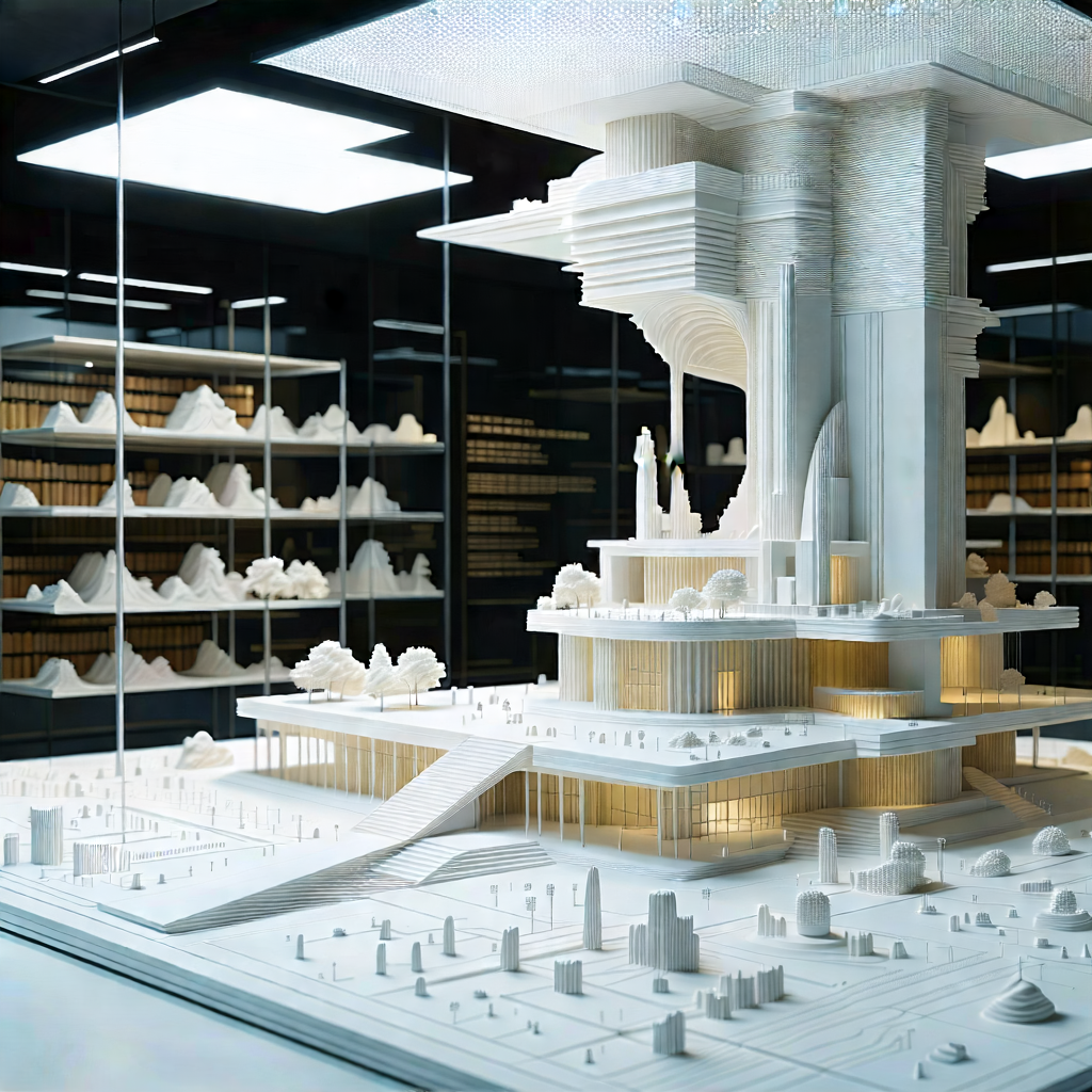 Tech Tilt-shift Photography: Educational Technology In Research Center With Large White