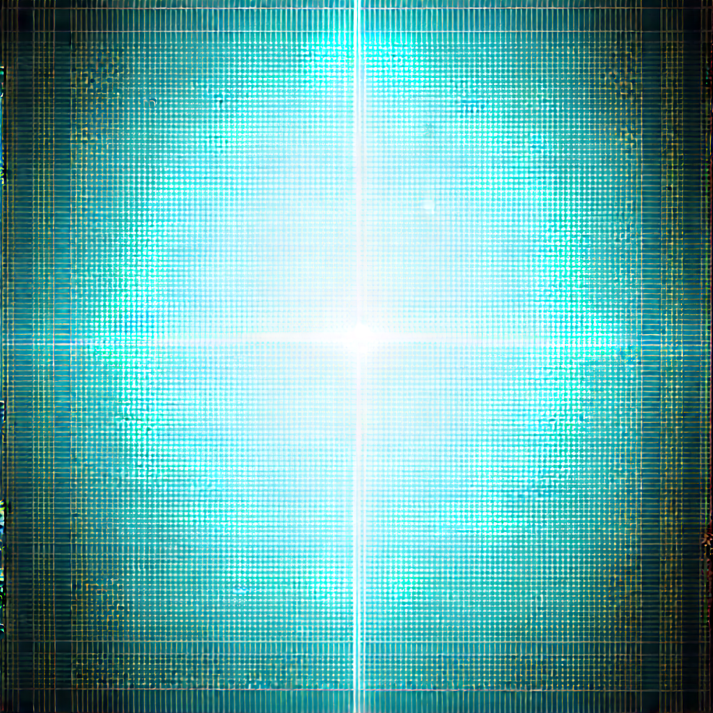Abstract Lithograph: Grid system with diffuse lighting