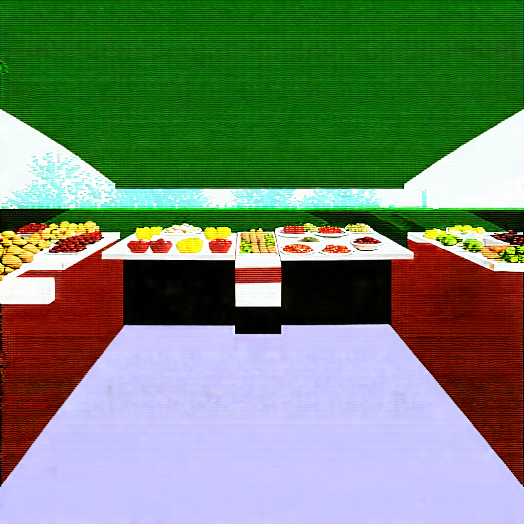 Urban Commercial Photography: Outdoor Market With Outdoor Dining With Computer-generated (cgi)