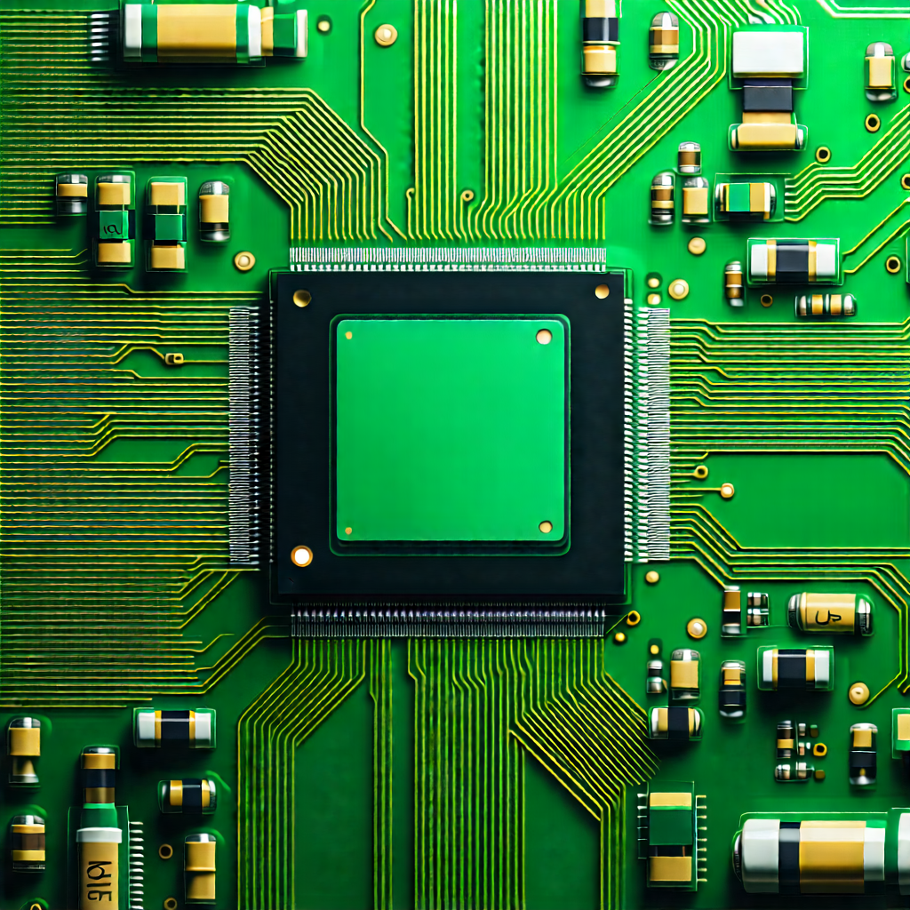 Tech Hdr Photography: Circuit board with (digital:1.19) particles