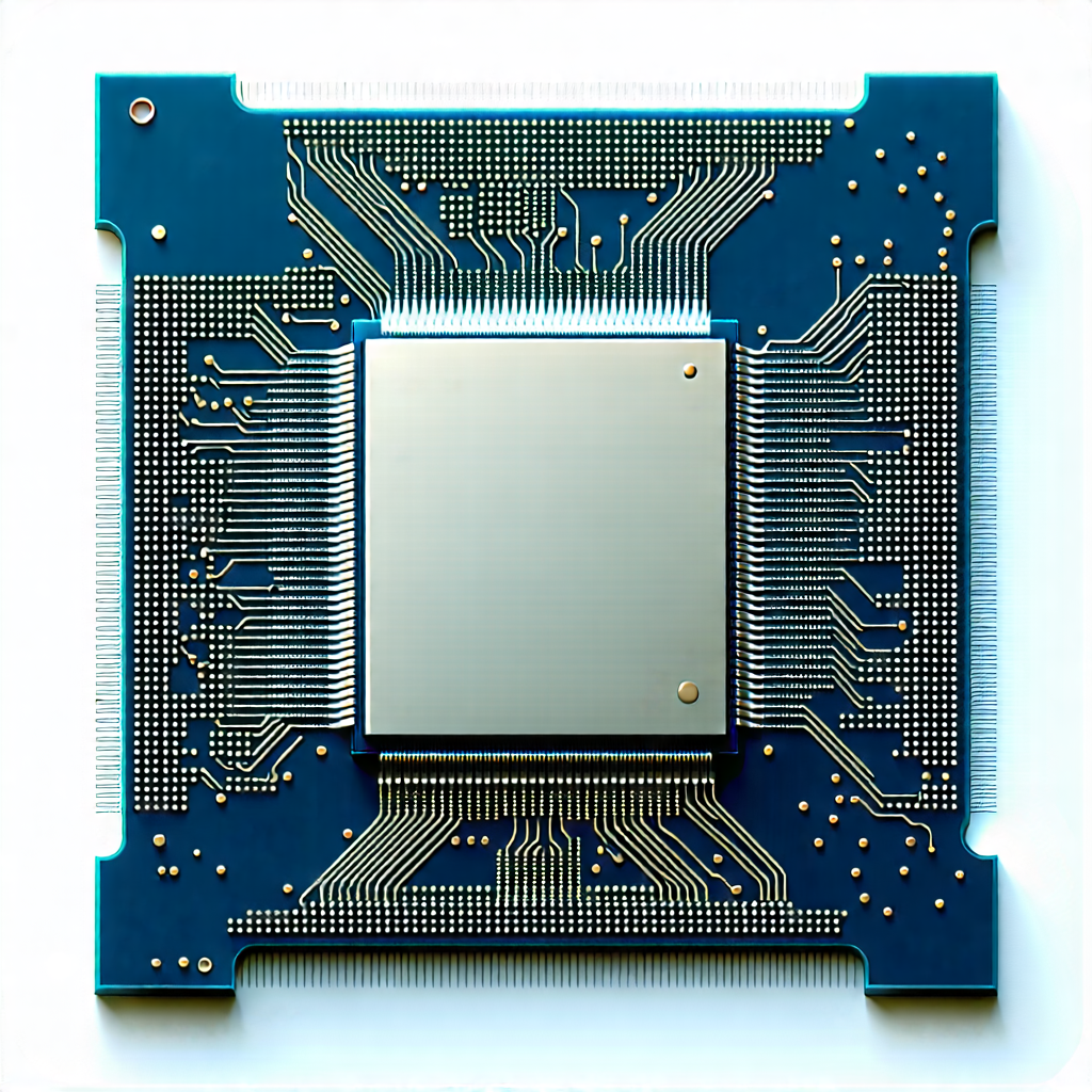 Tech Lithograph: Microchip with digital particles