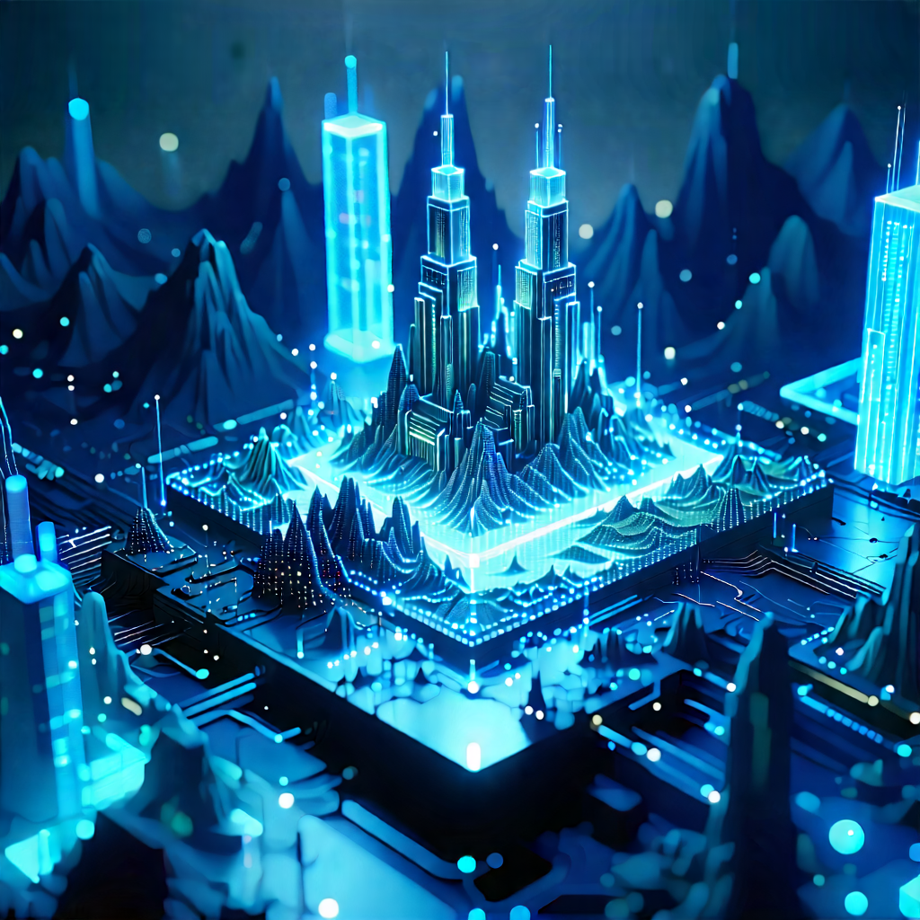 Tech Landscape Photography: Blockchain network visualization