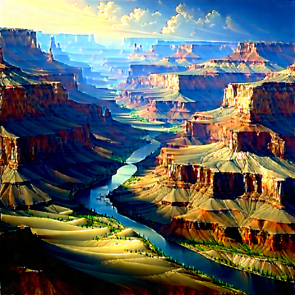 Nature Oil Painting: Aerial View Of Canyon System With Painting Beautiful