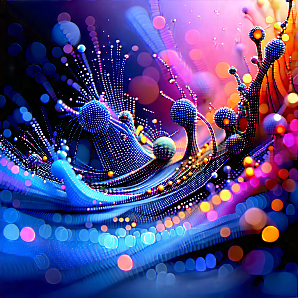 Abstract Tilt-shift Photography: Particle Movement Captured In Abstract Form With Colorful Vibrant