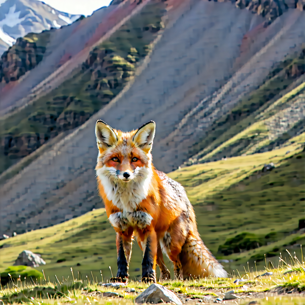 Nature Unreal Engine: Fox In Mountain Terrain With Standing Rocky