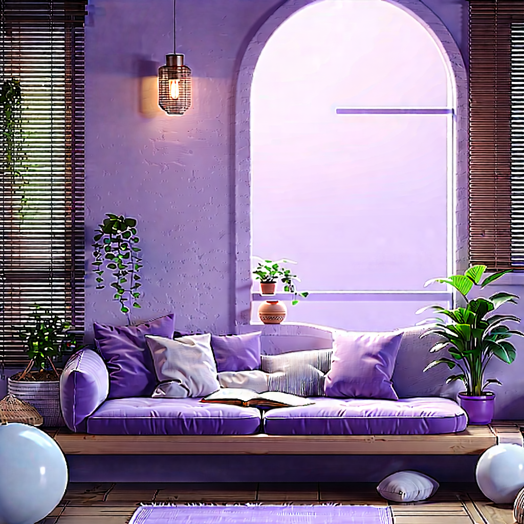 Lifestyle Advertising Photography: Reading Nook With Plants And Natural Elements With Image, There