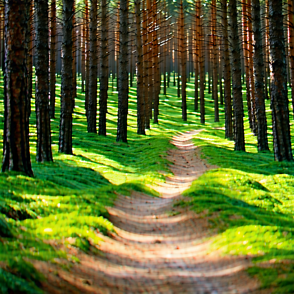 Nature Landscape Photography: Path through pine forest