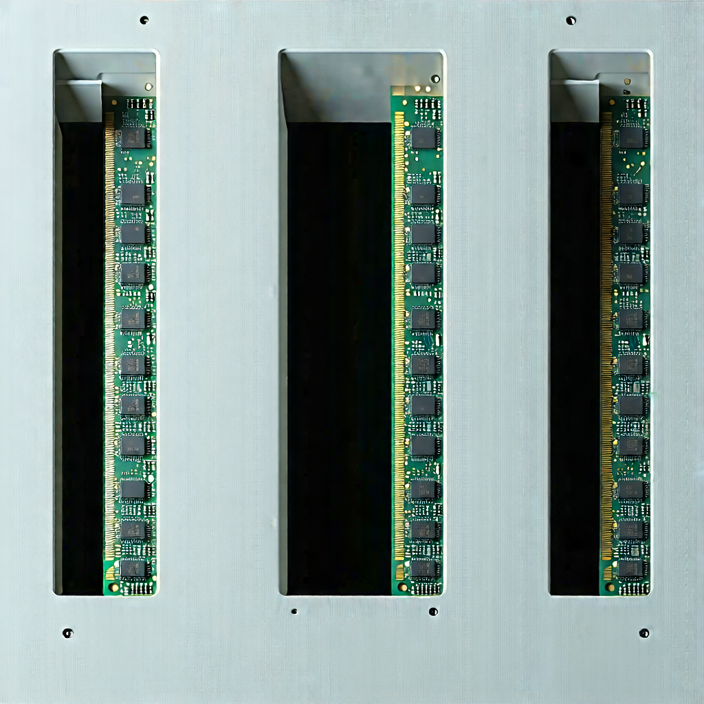 Tech Architectural Photography: Close-up of memory module
