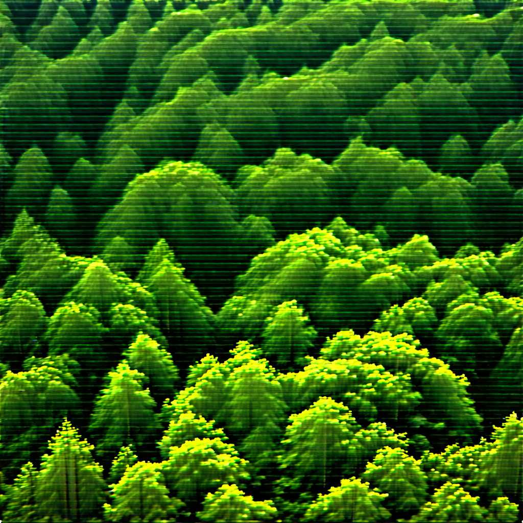 Nature Product Photography: Aerial view of (forest:1.4) canopy