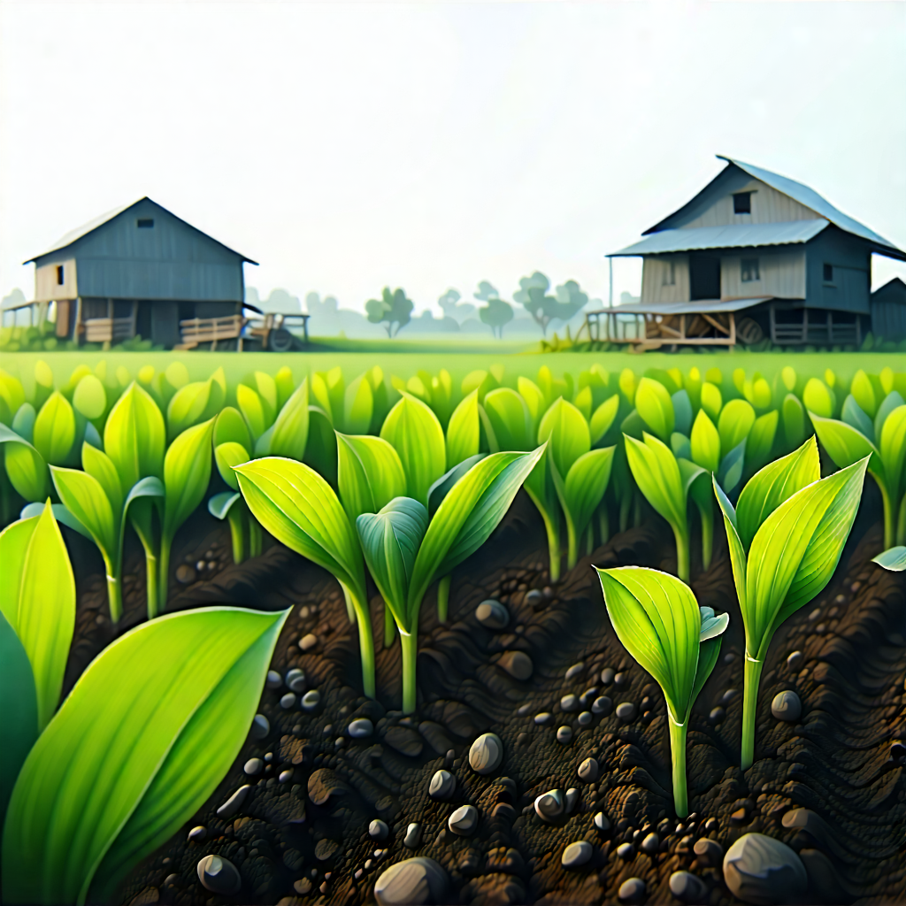 Tech Pastel Drawing: Agricultural Technology In Design Studio With Image, There