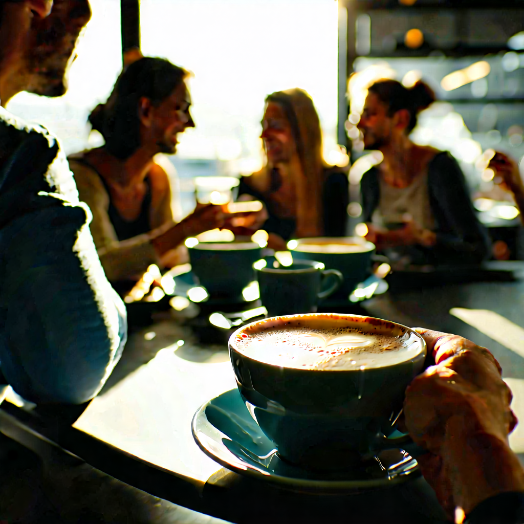 Lifestyle Hdr Photography: Coffee with friends with colleagues