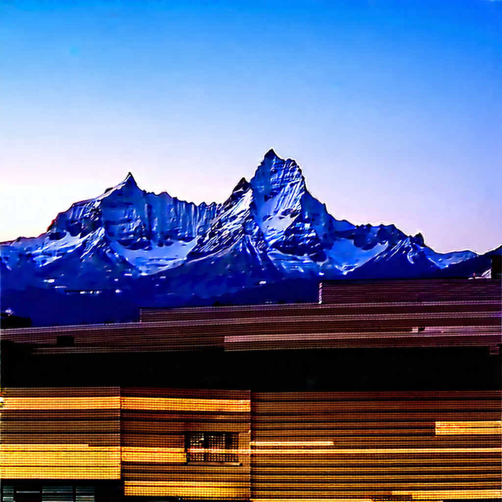 Nature Product Photography: Mountain Range During Blue Hour With Majestic Mountain