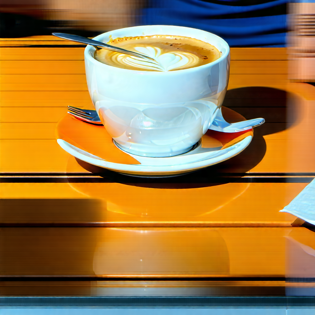 Urban Graphic Design: Urban Cafe Culture Scene With Coffee Placed