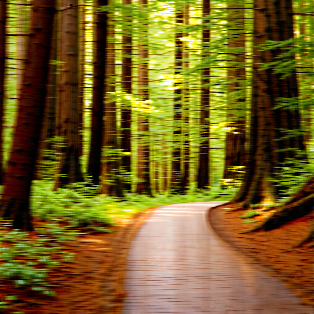Nature Stock Photography: Path Through Redwood (forest:1.2) With Forest Path