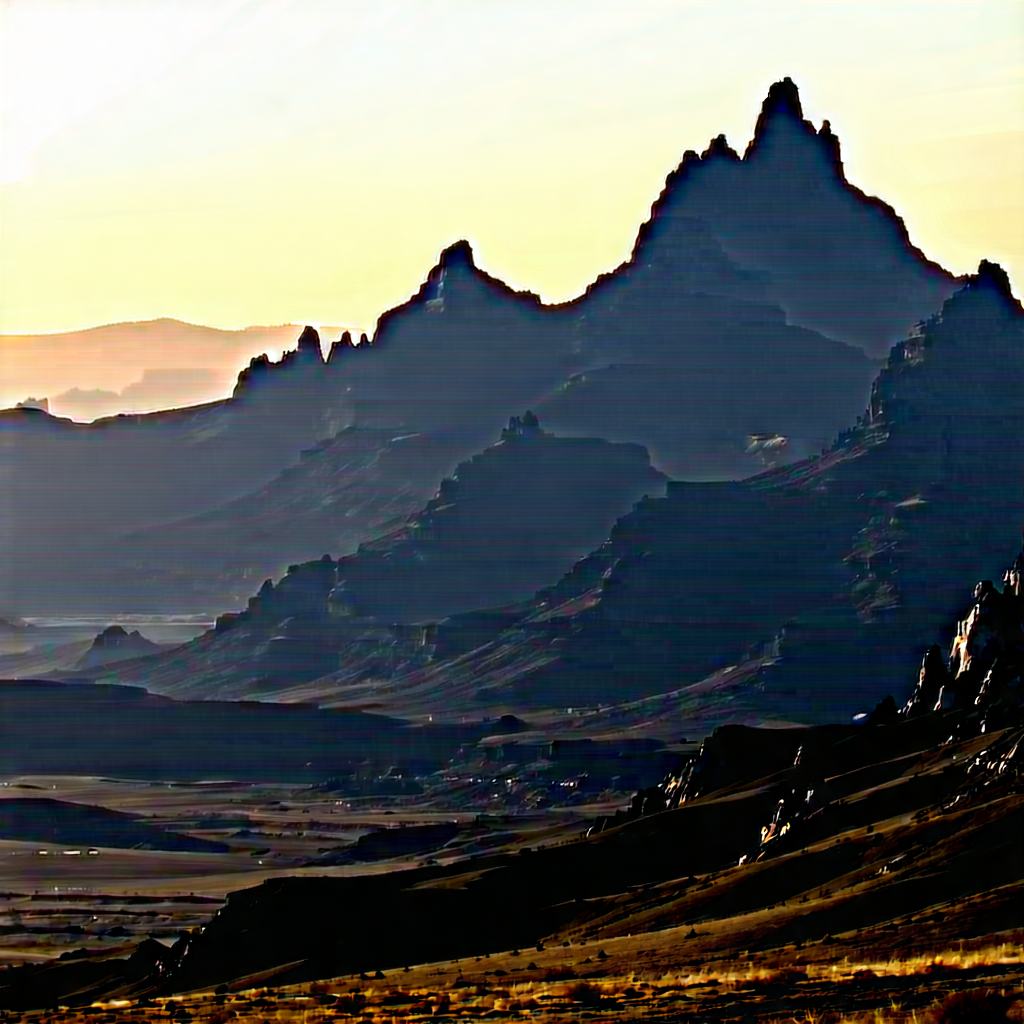 Nature Hdr Photography: Mountain Range During Sunrise With Beautiful Mountain