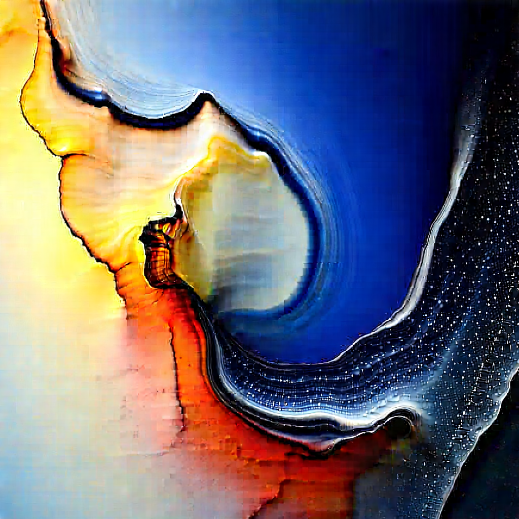 Abstract Macro Photography: Fluid Abstract With Monochromatic Color Palette With Painting Colorful,