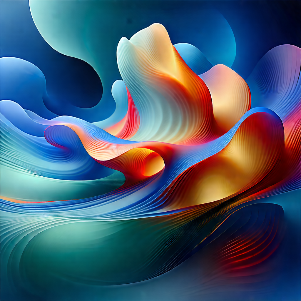 Abstract Abstract Design: Fluid Dynamics Captured In Abstract Form With Colorful Abstract