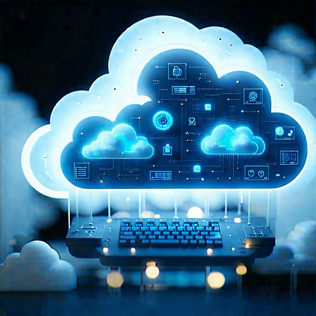 Tech Product Photography: (cloud:1.39) computing visualization