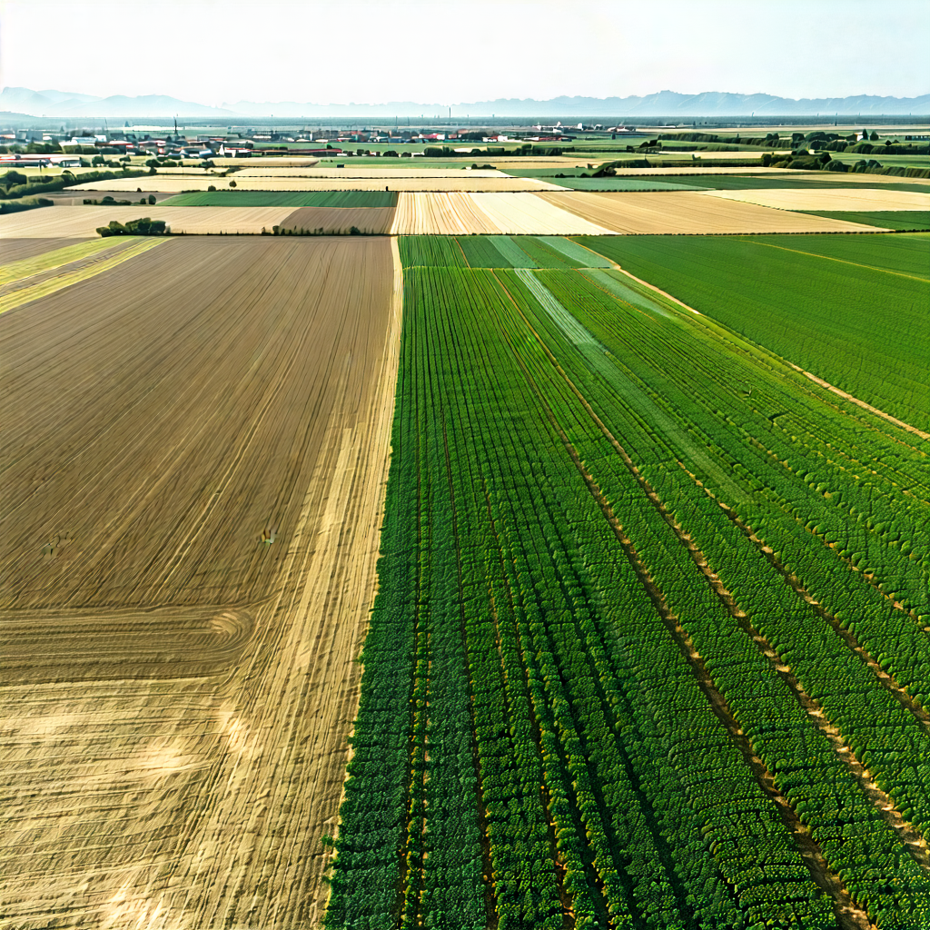 Nature Blender Artwork: Aerial view of agricultural fields