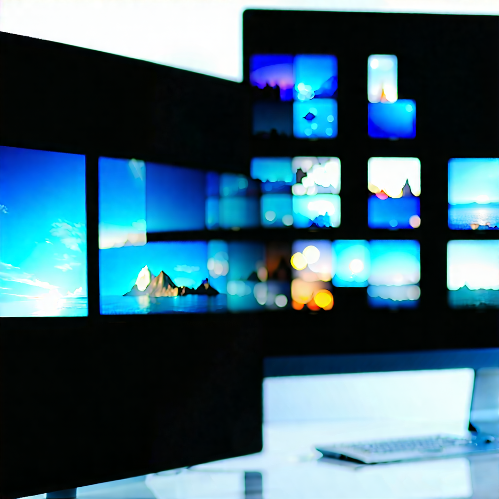Business Hdr Photography: Education professional using multiple monitors