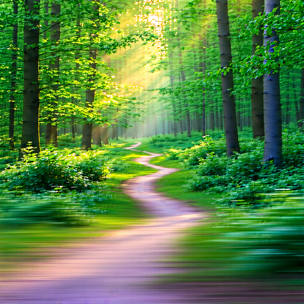 Nature Stock Photography: Path Through Dense Forest With Image, Pathway