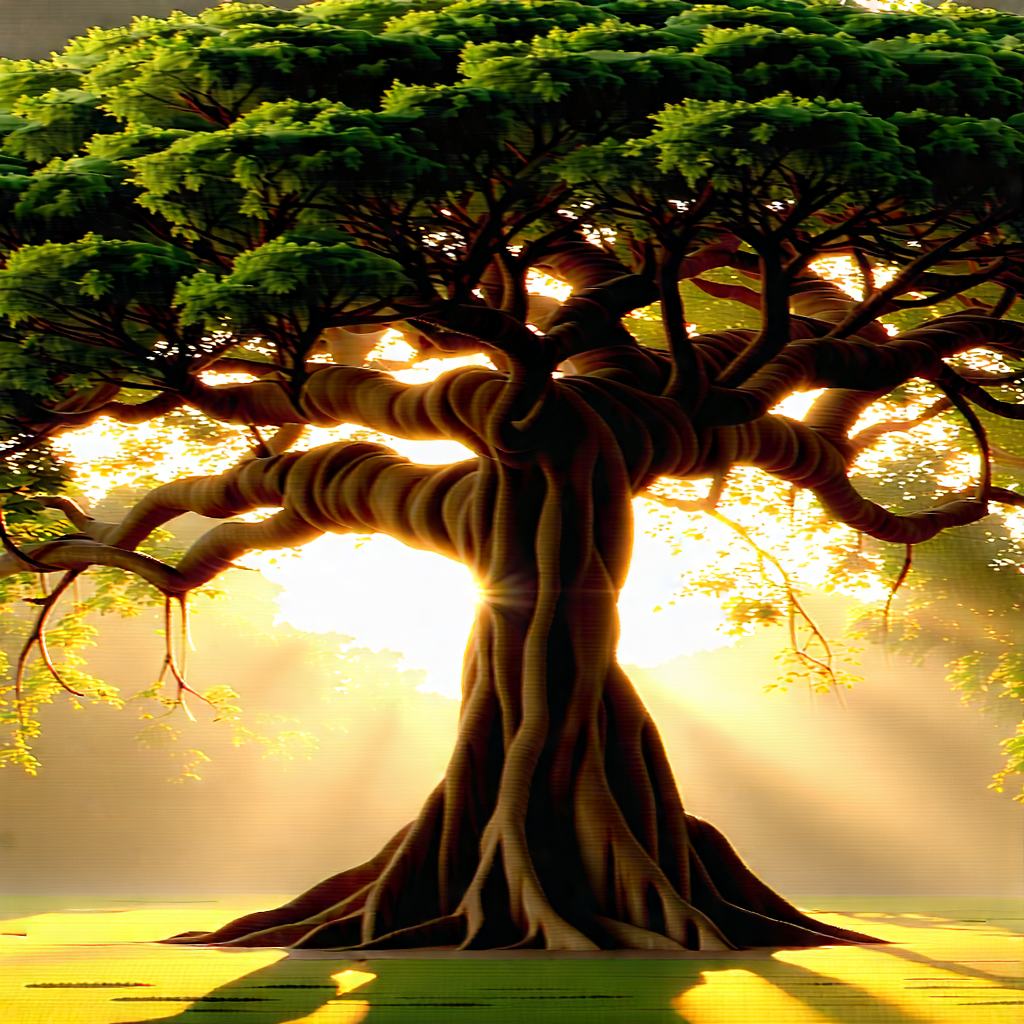 Nature Professional Photography: Ancient Tree In Natural Setting With Large Tree