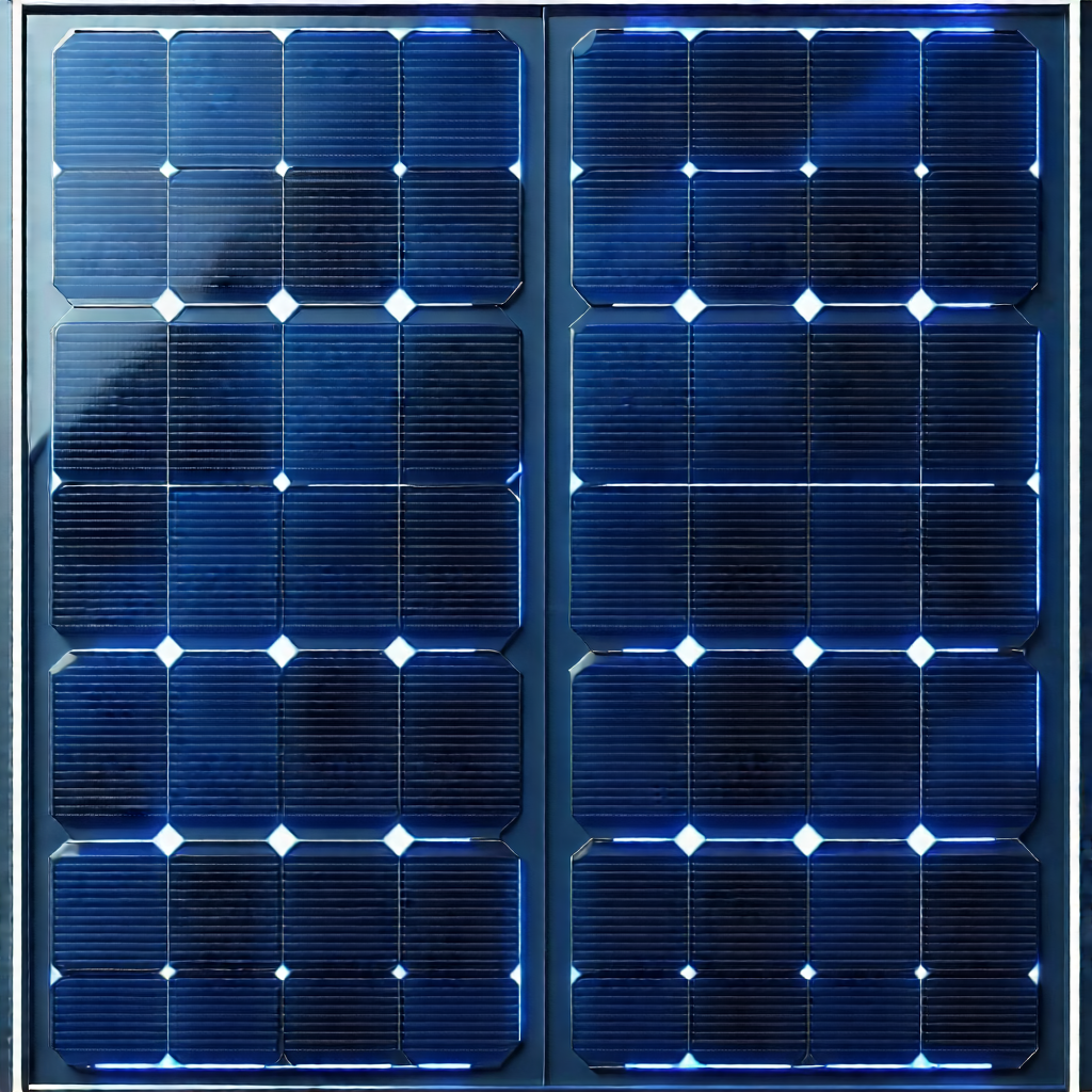 Tech Etching: Solar panel with neon accents