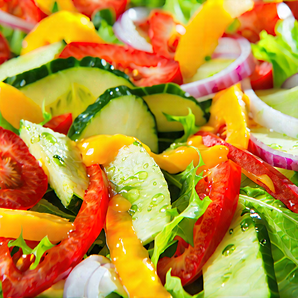 Lifestyle Hdr Photography: Fresh salad prepared with vibrant colors
