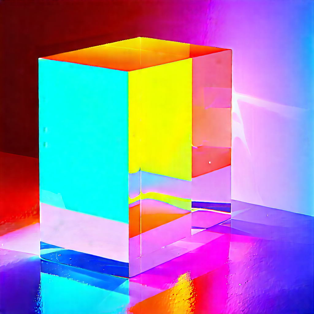 Abstract Glitch Art: Minimalist Collection With Color Block With Large, Colorful