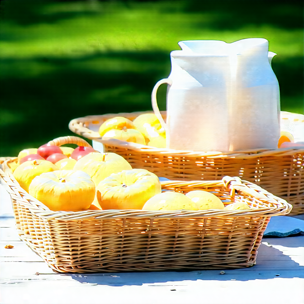 Lifestyle Watercolor Painting: Summer Picnic During Winter With Table Basket