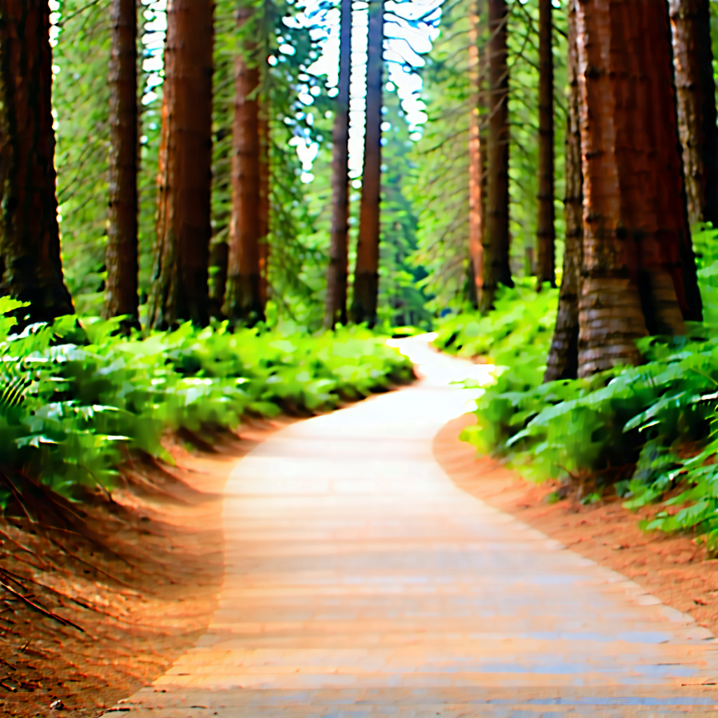 Nature Hdr Photography: Path through redwood forest