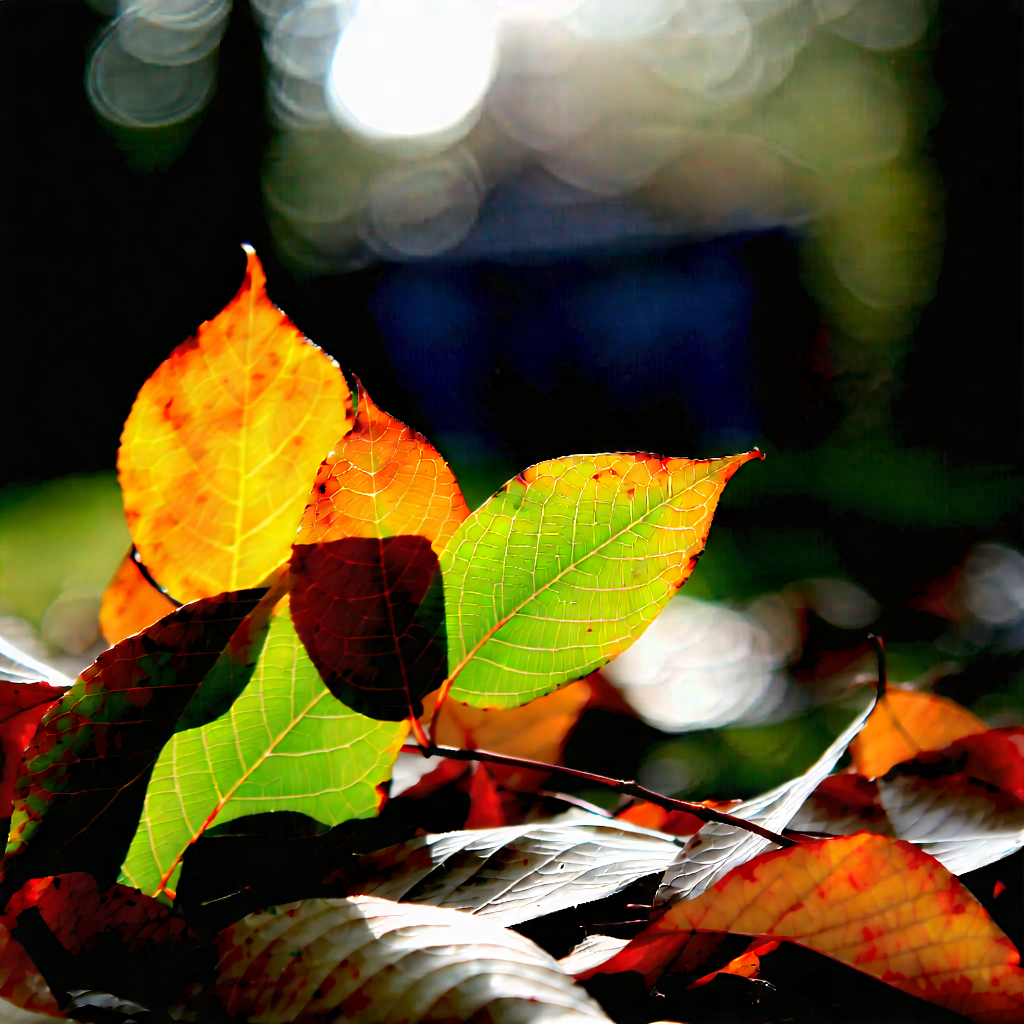 Nature Editorial Photography: Autumn leaves in natural setting