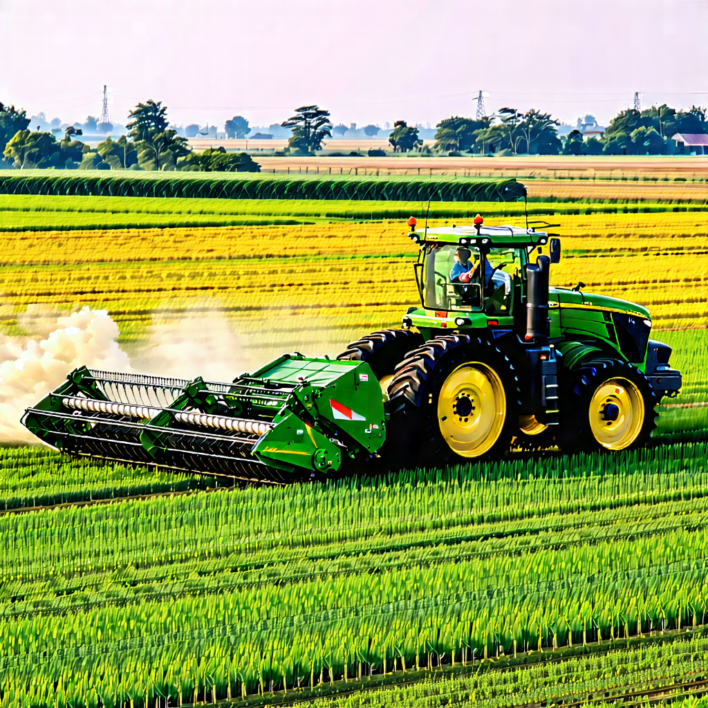 Tech Technical Illustration: Agricultural technology in field deployment