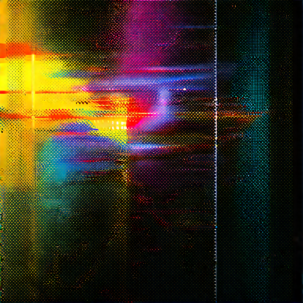 Abstract Pixel Art: Chaos represented through color transitions