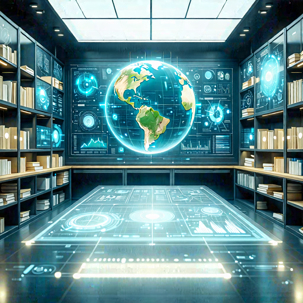 Tech Diagram Style: Educational Technology In Research Center With Image, There