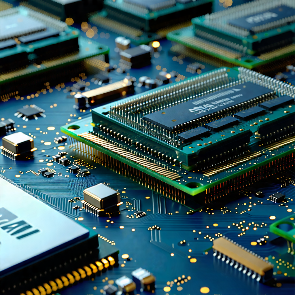 Tech Digital Illustration: Close-up of memory module