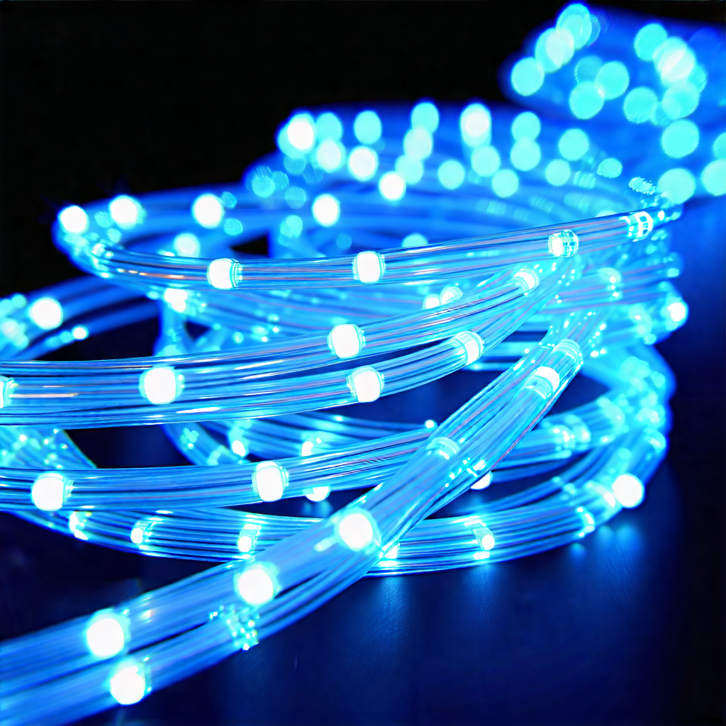 Tech Low Poly: Close-up of fiber optic cables