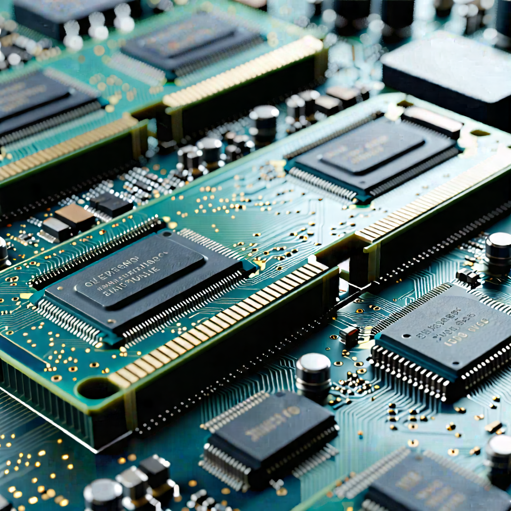 Tech Tilt-Shift Photography: Close-up of memory module