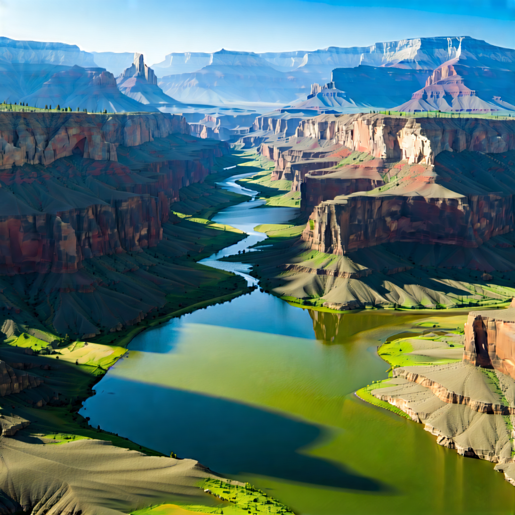 Nature Landscape Photography: Aerial View Of Canyon System With Beautiful Landscape