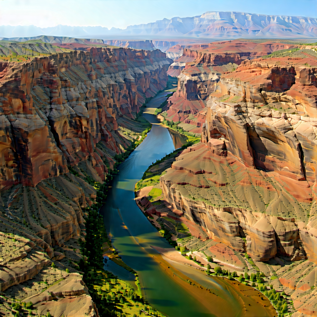 Nature Advertising Photography: Aerial View Of Canyon System With Beautiful River