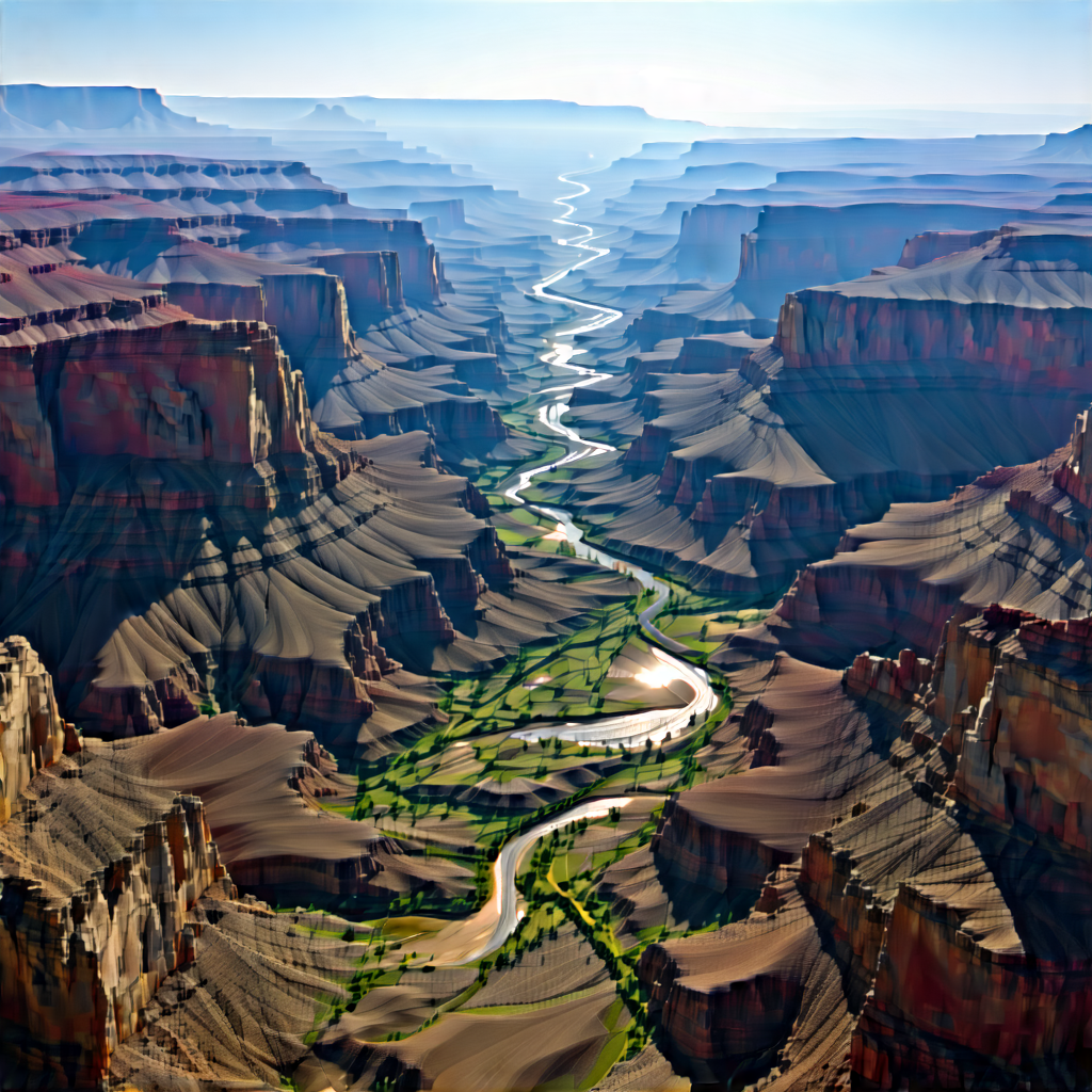 Nature Digital Art: Aerial View Of Canyon System With Showcases Breathtaking