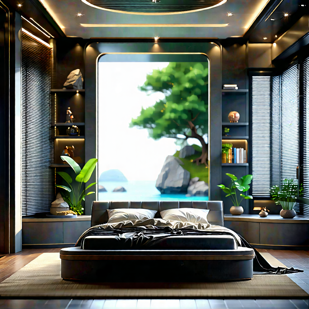Lifestyle Unreal Engine: Bedroom Sanctuary With Organized Space With Large Bedroom