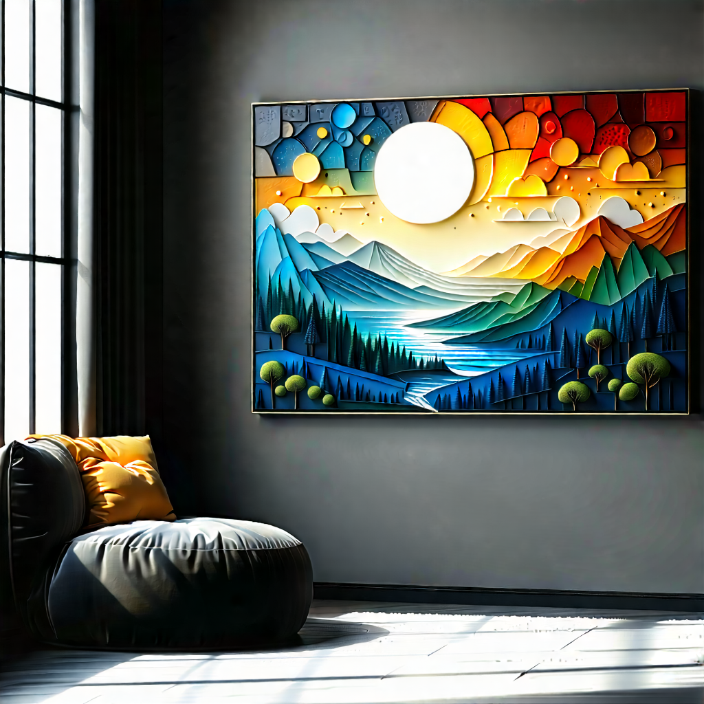 Lifestyle Blender Artwork: Home Office With Comfortable Textiles With Image, There