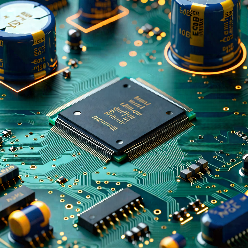 Tech Architectural Photography: Close-up of electronic circuit