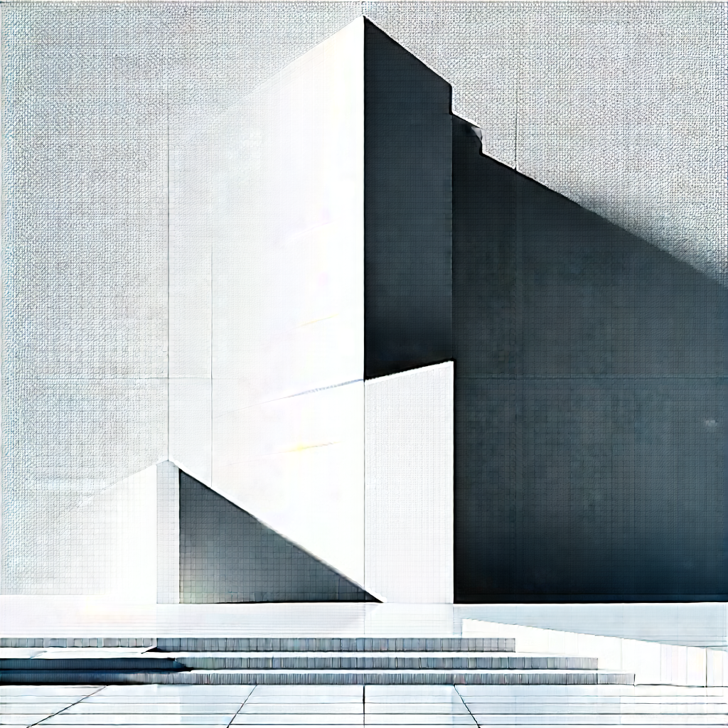 Abstract Black And White Photography: (minimalist:1.11) Series With Geometric Shape With Large, Modern