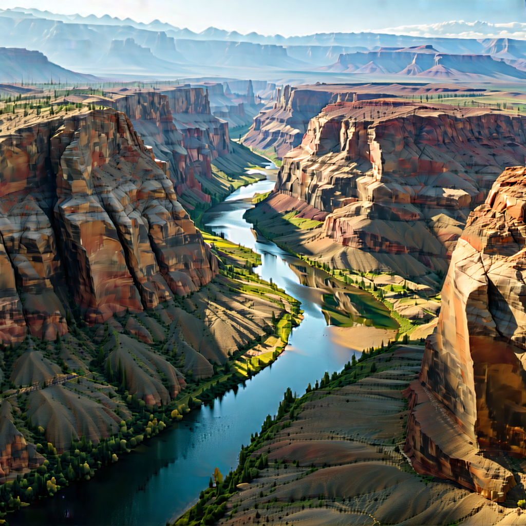 Nature Drone Photography: Aerial View Of Canyon System With Beautiful Landscape