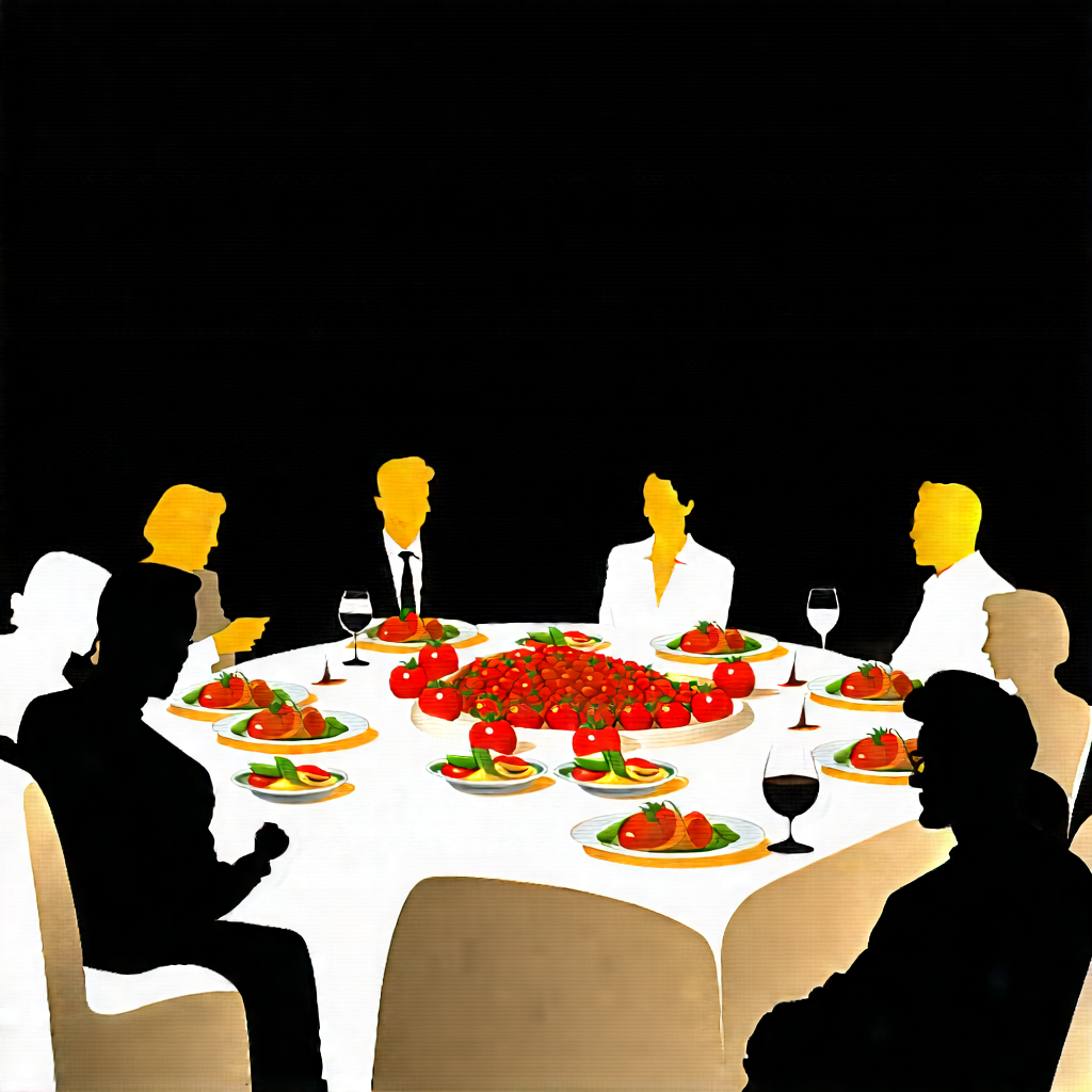 Lifestyle Product Photography: Dinner party with colleagues