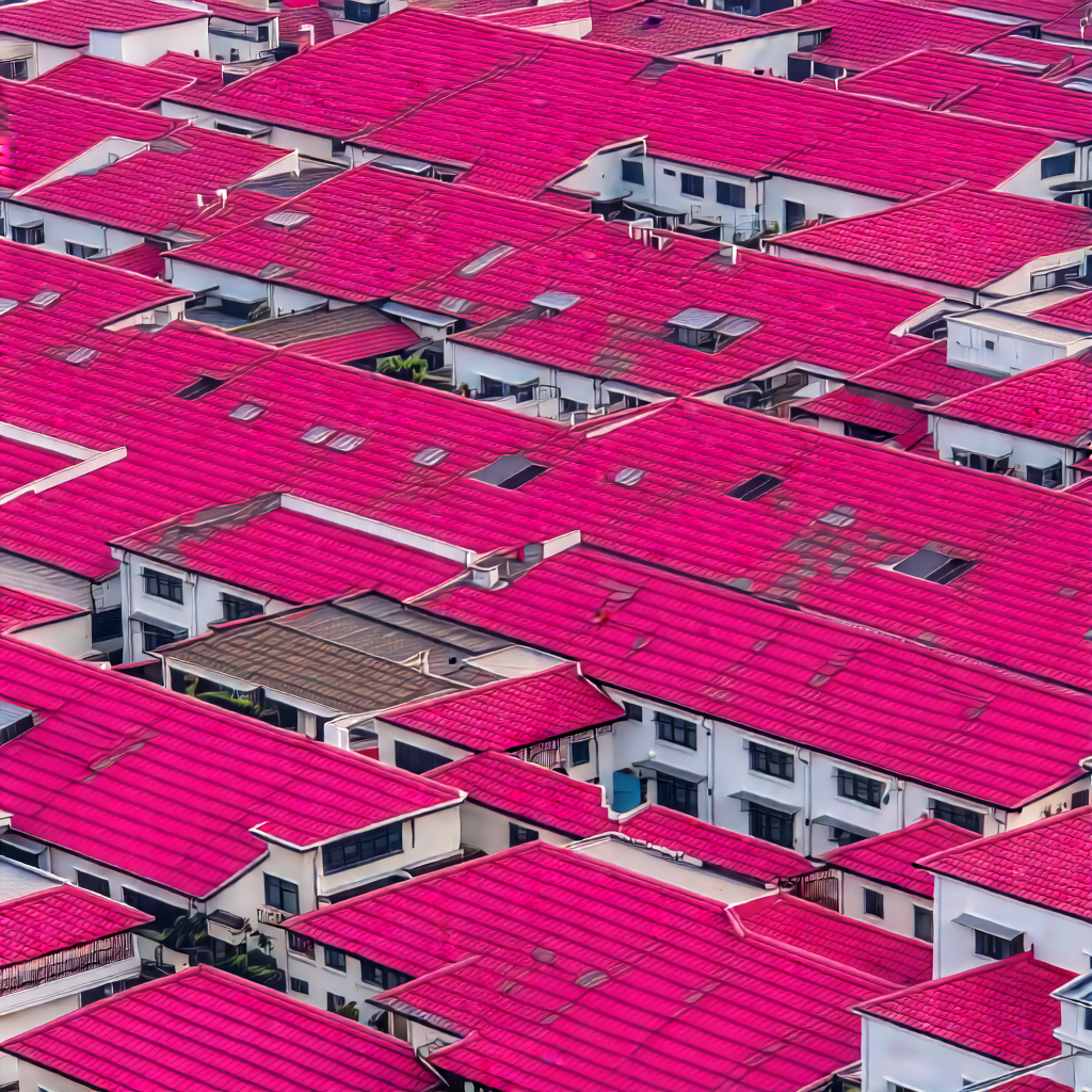 Urban Landscape Photography: Aerial view of urban renewal area