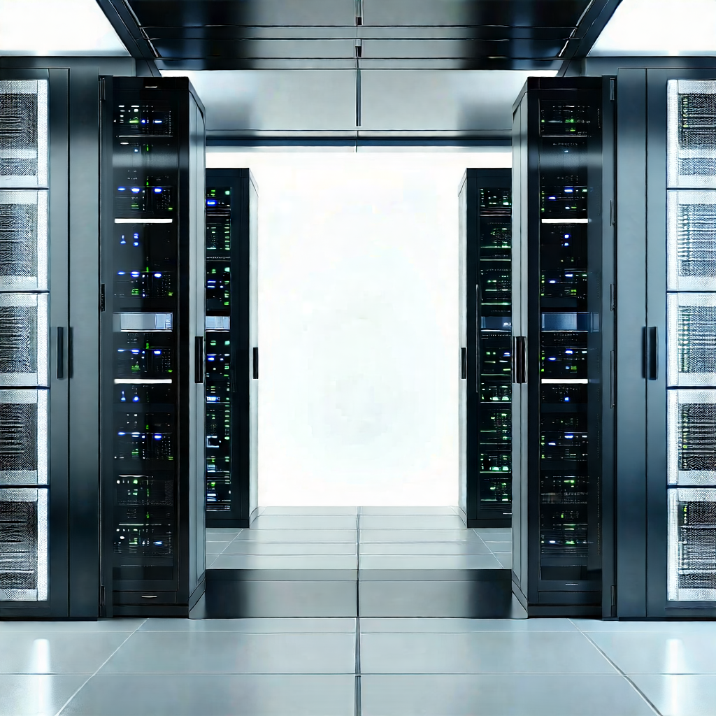 Tech Cinema 4D: Futuristic server room