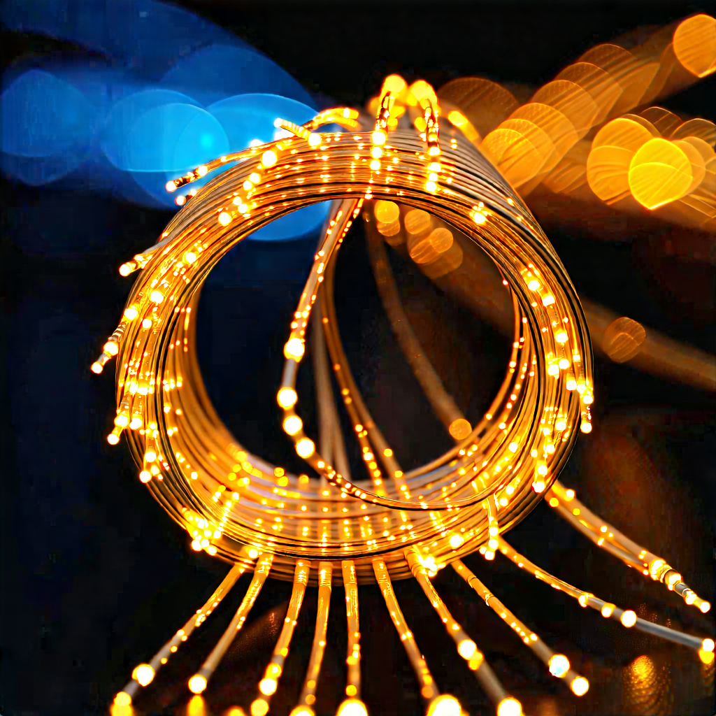 Tech Advertising Photography: Close-up of fiber optic cables